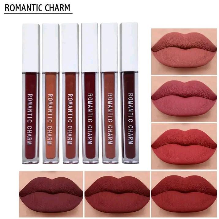 Romantic Empire High Pigmented Matte Lipgloss, 6 Pcs,Shades Of Red